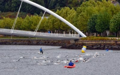 Vídeos de Aida Valiño e Pablo Dapena, campións galegos de tríatlon 2013 en Pontevedra