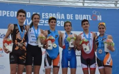 INÉS SANTIAGO E ANDRÉS CENDÁN, PRATA NO CAMPIONATO DE ESPAÑA CADETE DE DUATLÓN DE AVILÉS