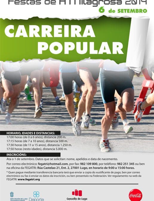 II CARREIRA POPULAR FESTAS DE A MILAGROSA 2014 (CLASIFICACIÓNS)