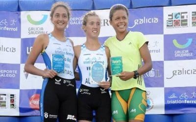 MELINA ALONSO E CRISANTO GRAJALES, GAÑADORES DO XIV TRÍATLON CIDADE DE FERROL