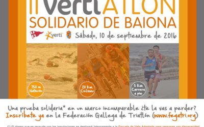 AMPLIADO ATA O 31 DE AGOSTO O PRAZO DE INSCRICIÓN DO VERTIATLÓN SOLIDARIO DE BAIONA