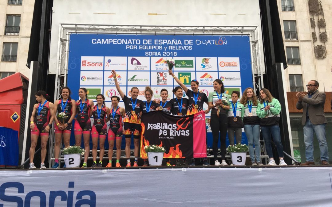 Cidade de Lugo Fluvial feminino, prata no Campionato de España de Dúatlon Contrarreloxo por equipos