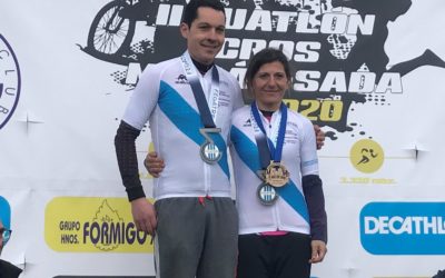 MARCOS MAYO E NURIA SENRA VENCEDORES DO CAMPIONATO XUNTA DE GALICIA DE DÚATLON CROS.