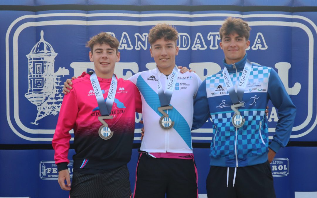 Ferrol proclama aos novos campións galegos de Tríatlon de Menores e Súper Sprint