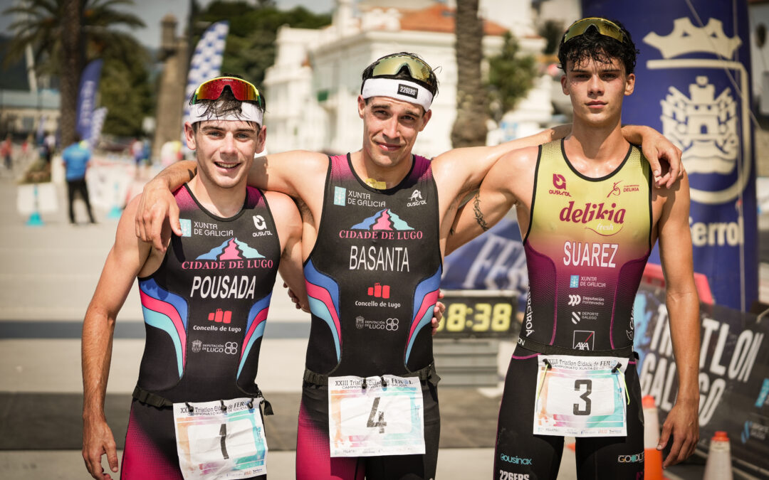 Sara Guerrero e Esteban Basanta coroáronse campións galegos de Tríatlon Sprint en Ferrol
