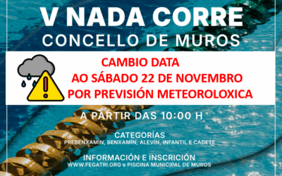 MODIFICACIÓN DATA NADA E CORRE MUROS A  SÁBADO 22 DE NOVEMBRO